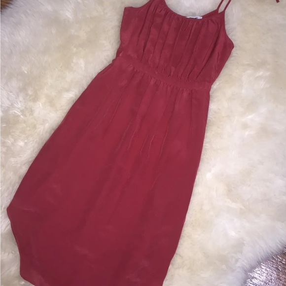 Madewell silk Skyway Cami dress spaghetti straps warm berry women’s size 10 - Picture 3 of 14
